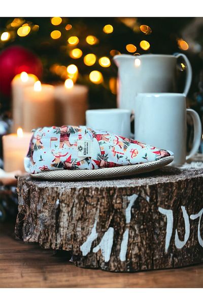 Kokopatik Christmas Bear Feast Organic Cotton Nursery-Home Shoes