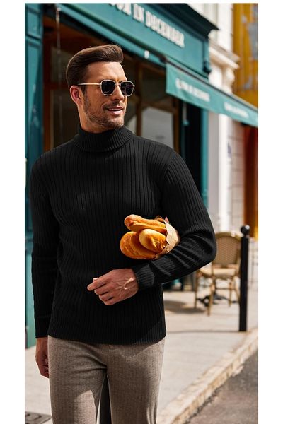 youknitwear you Pulover Forever Turtleneck pentru bărbați