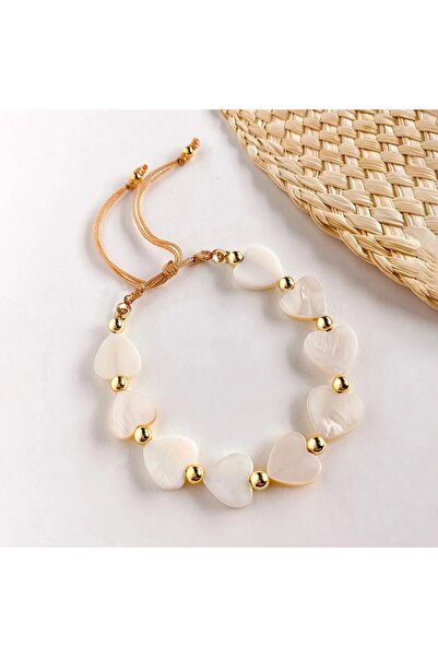 Atelier Çağla سوار قلب من أم اللؤلؤ الطبيعي