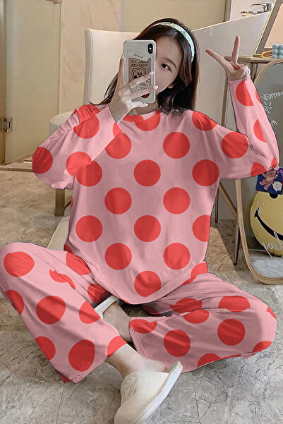 PEMBİŞ HOMEWEAR Σετ πιτζάμες με μακριά μανίκια GoodNightRed SuperSoft Basic S...