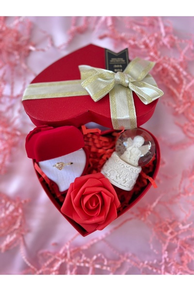 nilythings Ciddi İlişkim Var Yüzüklü (Kalp Taşlı Baget Yüzük) Sevgiliye Hediy...