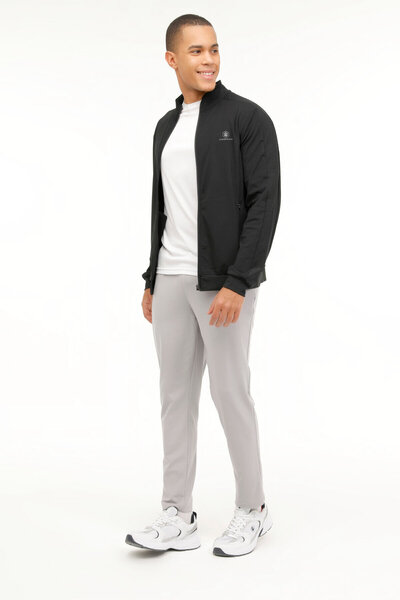 lumberjack M-SD4022 TERRY TRACK TOP Siyah Erkek Eşofman Üstü