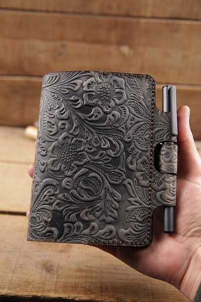New Coast Leather 1900's Γνήσιο δέρμα Χειροποίητη θήκη σημειωματάριου A6