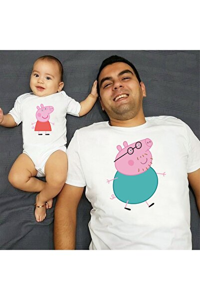 venüsdijital Φορμάκι μπλουζάκι Peppa Pig Daddy Girl (Η τιμή είναι για 1 φορμάκι στα μάτια.)