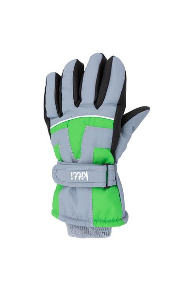 Kitti ARICI STORE 9-15 YEARS OLD YOUNG GLOVES WATERPROOF BOY GREY COLOR SNOW GLOVES