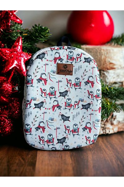Kokopatik Penguin Winter Pattern Medium Size Nursery Bag