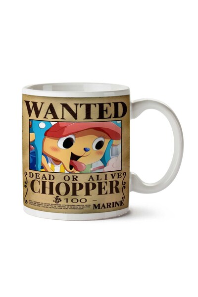 ART HEDİYE Wanted Chopper Anime Wanted Two Side Printed Mug