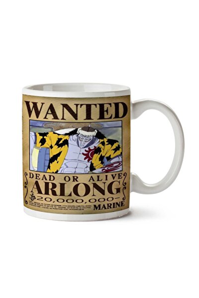 ART HEDİYE Wanted Arlong Anime Wanted كوب مطبوع على الجانبين
