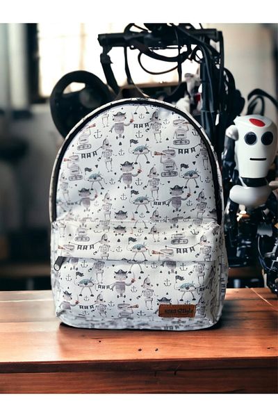 Kokopatik Pirate Robots Patterned Backpack