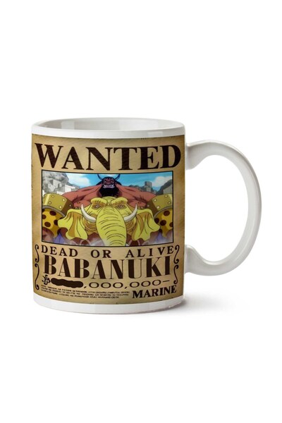 ART HEDİYE كوب مطبوع على الجانبين من Wanted Babanuki Anime Wanted