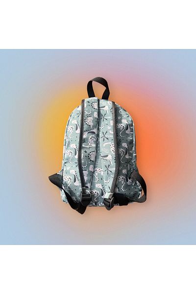 Kokopatik Green Dino Patterned Backpack