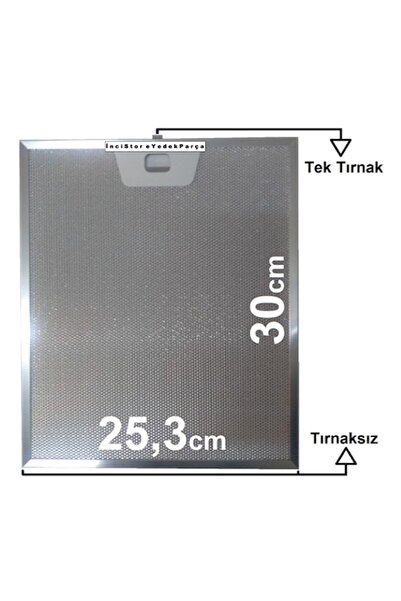 Arçelik Ankastre Davlumbaz Aspiratör P 27 YI 60 cm inox Alüminyum Metal Tel Yağ Süzgeç Filtre