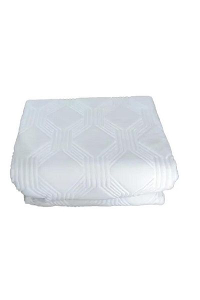 Özdilek Özdilek Trendy Embos Single Blanket (155X220) - Art Deco Bone