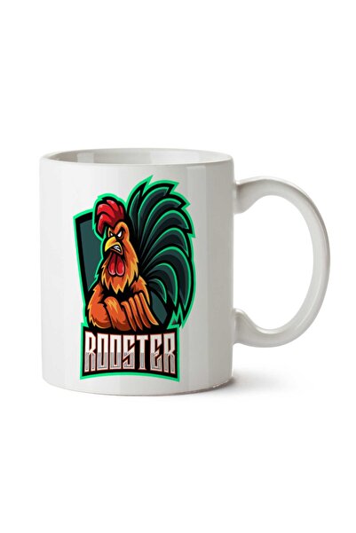 ART HEDİYE كوب Rooster Rooster مطبوع على الجانبين