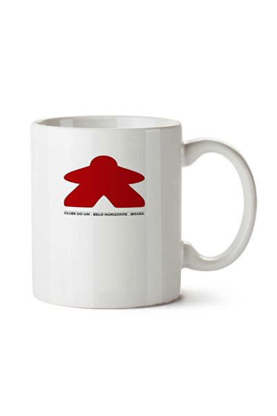 ART HEDİYE كوب من سلسلة Clube do Um Meeple Vermelho مطبوع على الجانبين