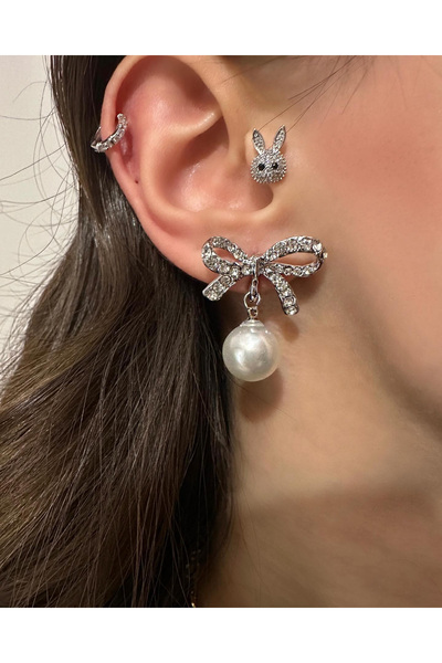 Okko Store İncili Fiyonk Küpe