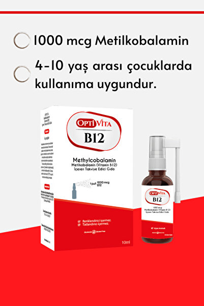 Optivita 2'li Paket: VM Daily Kids Çocuk Gelişimi İçin Multivitamin 150 Ml + B12 Sprey Metilkobalamin