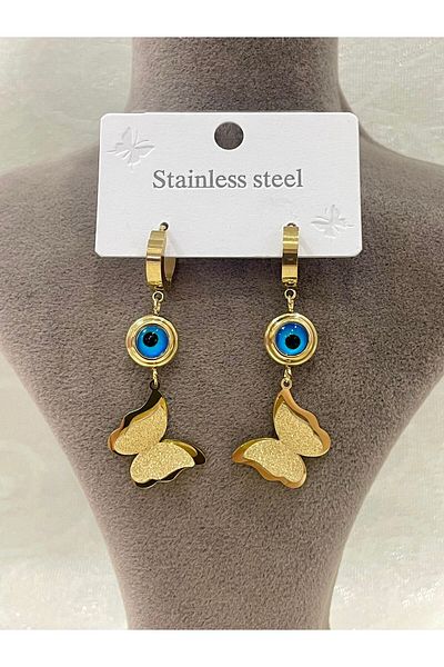 stainless steell Butterfly Eye Steel Earrings