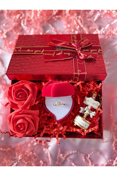 nilythings Ciddi İlişkim Var Yüzüklü (Kalp Taşlı Baget Yüzük) Sevgiliye Hediy...