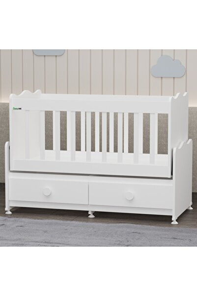 Garaj Home Elegant Beşik ve Yıldız 4 Kapaklı Dolap - Beyaz