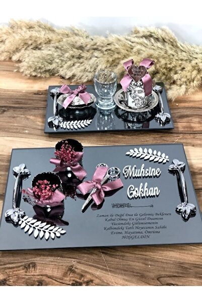 Masalsı Concept Söz Tepsisi, Nişan Tepsisi, pleksi isimlik harfli mumluk Damat Fincanı, Damat Kadehi,damat Tepsisi