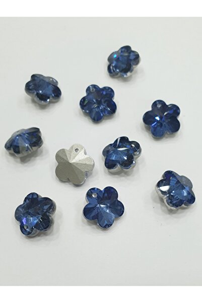CRYSTALSHOP Kristalni kamen - Perforirana tratinčica - Tamnoplava 14 mm (100 ...