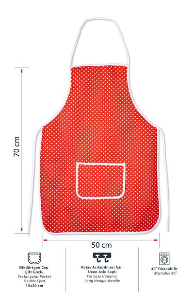 Morlay Liquid Proof Kitchen Apron Sponge Filled Double Chamber Pocket Model