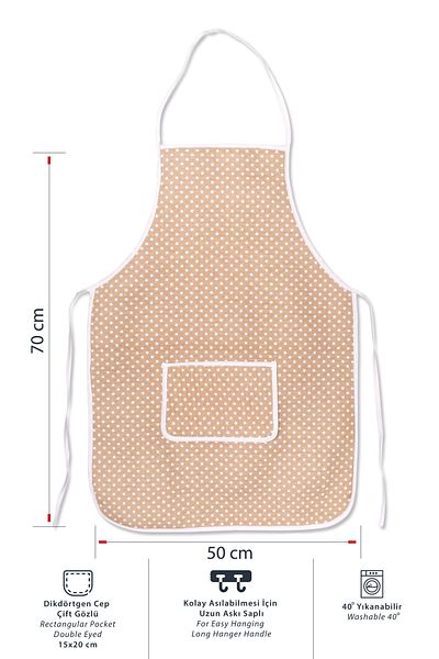 Morlay Liquid Proof Kitchen Apron Sponge Filled Double Chamber Pocket Model
