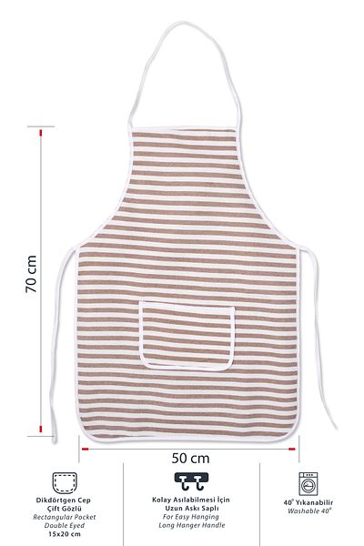 Morlay Liquid Proof Kitchen Apron Sponge Filled Double Chamber Pocket Model