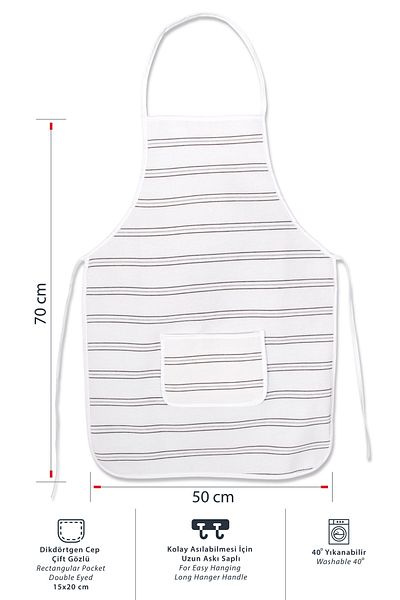 Morlay Liquid Proof Kitchen Apron Sponge Filled Double Chamber Pocket Model
