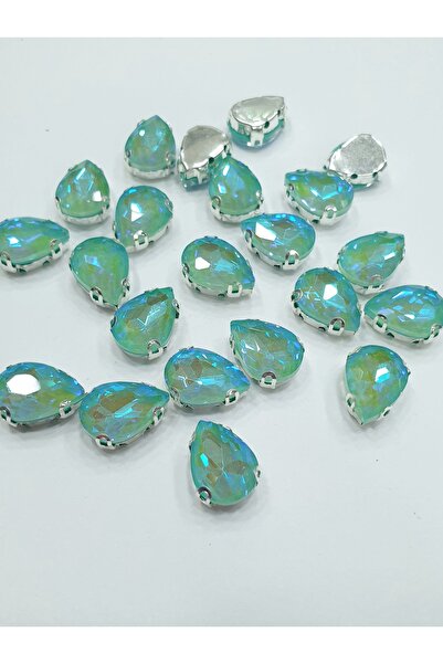 CRYSTALSHOP Kamen u kućištu - Peridot AB - Kap 10*14 mm (50 komada)