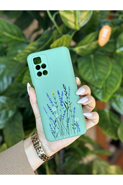 frondcase حافظة هاتف ريدمي 10 2022 باللون الأخضر الخزامى