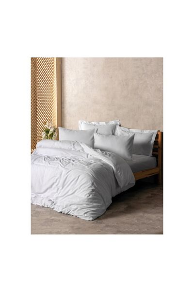 ŞENER HOME Set cuvertură de pilota Cottonbox Double Plaid - Alb