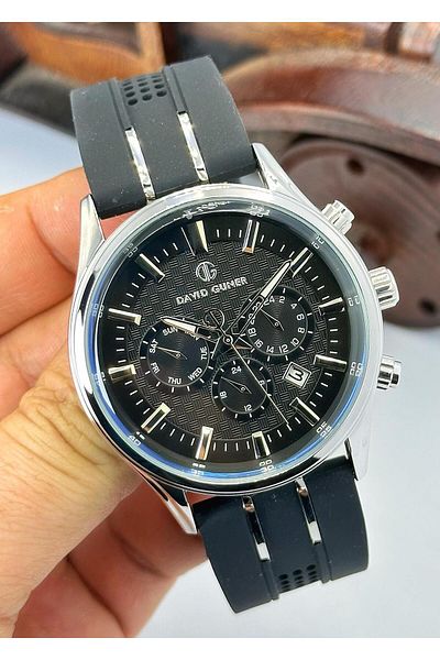 DAVID GUNER Silicone Band Men's Wristwatch