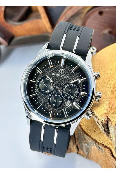 DAVID GUNER Silicone Band Men's Wristwatch