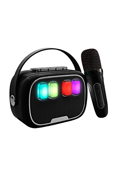 SFL Product Mikrofonlu Mini Yeni Nesil Mikrofonlu Işıklı Mini Hoparlör Blueto...