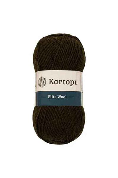 Kartopu Elite Wool K1404 Khaki Green 49% Wool Knitting Yarn Sweater & Jumpers & Cardigan & Vest Winter Knitting Yarn