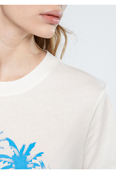 Mavi Wave Printed White T-Shirt Slim Fit / Slim Fit 1611449-70057