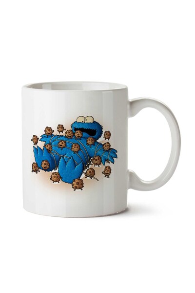 ART HEDİYE كوب كوكي مونستر مونستر كوكيز مطبوع على الجانبين