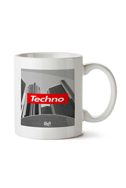 ART HEDİYE كوب ديترويت تكنو سيتي مطبوع على الجانبين