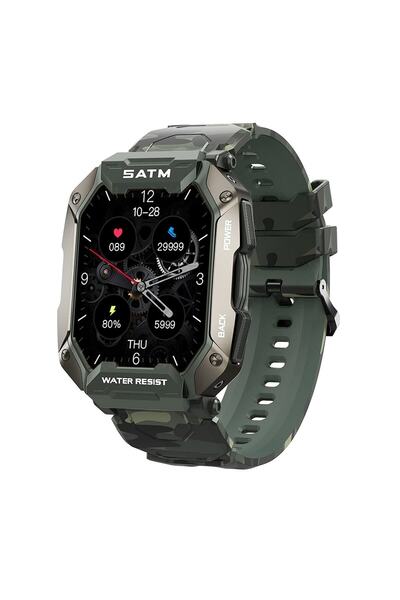 Makroteknoloji Tank Watch C20 Kaya Sağlamlığında Akıllı Saat Sporcu, Izci-dağ...