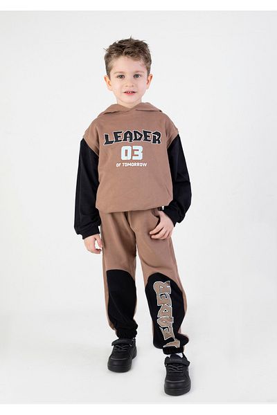 Harika KIDS Boy's Leader Printed Knitted Basic Σετ φόρμας