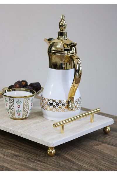 Gemboss Marble Tray Presentation Table Dallah Coffee Presentation Tray 30x20 Cm