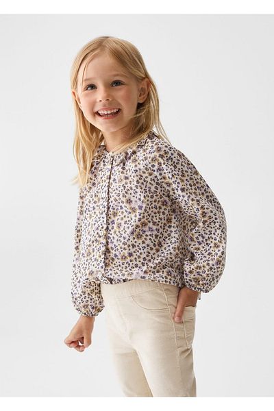 MANGO Kids Βαμβακερό παντελόνι με στενή κοπή