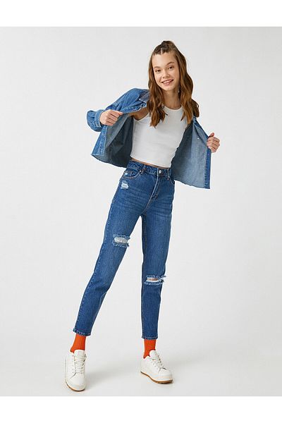 Koton Blugi slim cu talie înaltă