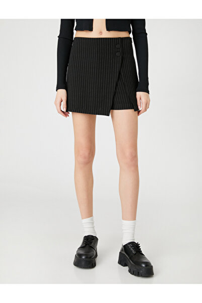 Koton Csíkos mini rövidnadrág szoknya bepattanó részlettel