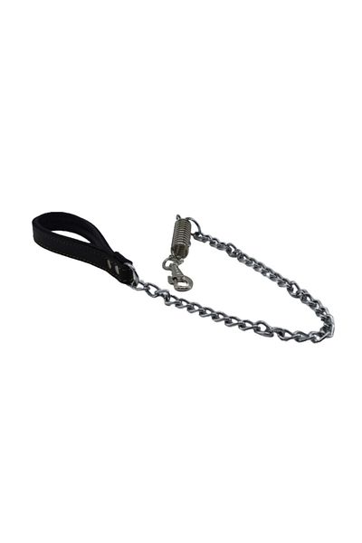 MgTasma Dog Walking Leash with Leather and Chain, Walking Lanyard, Walking Strap