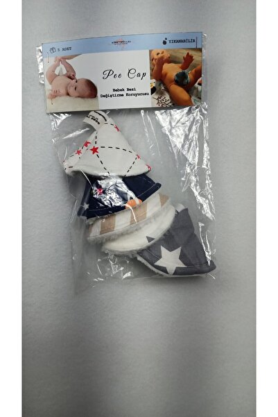 pee cap 5'li Erkek Bebek Bezi Değiştirme Koruyucusu Pee Cap