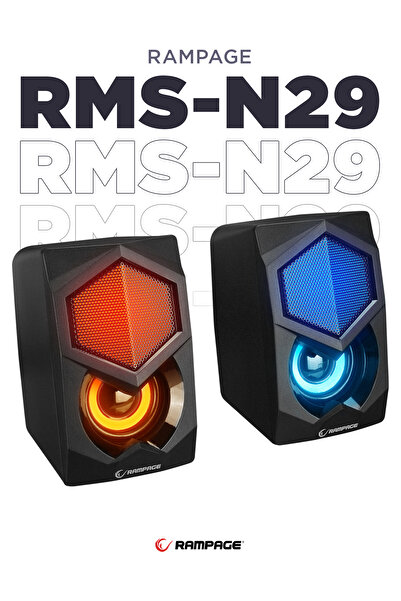 Rampage Rms-n29 2.0 6w Usb Gaming Speaker Hoparlör Oyuncu Speaker Pc-ps4-note...