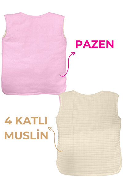 Joyous Mom Kids Muslin Baby Vest Organic Muslin Children's Vest Newborn Vest Winter Baby and Children's Vest